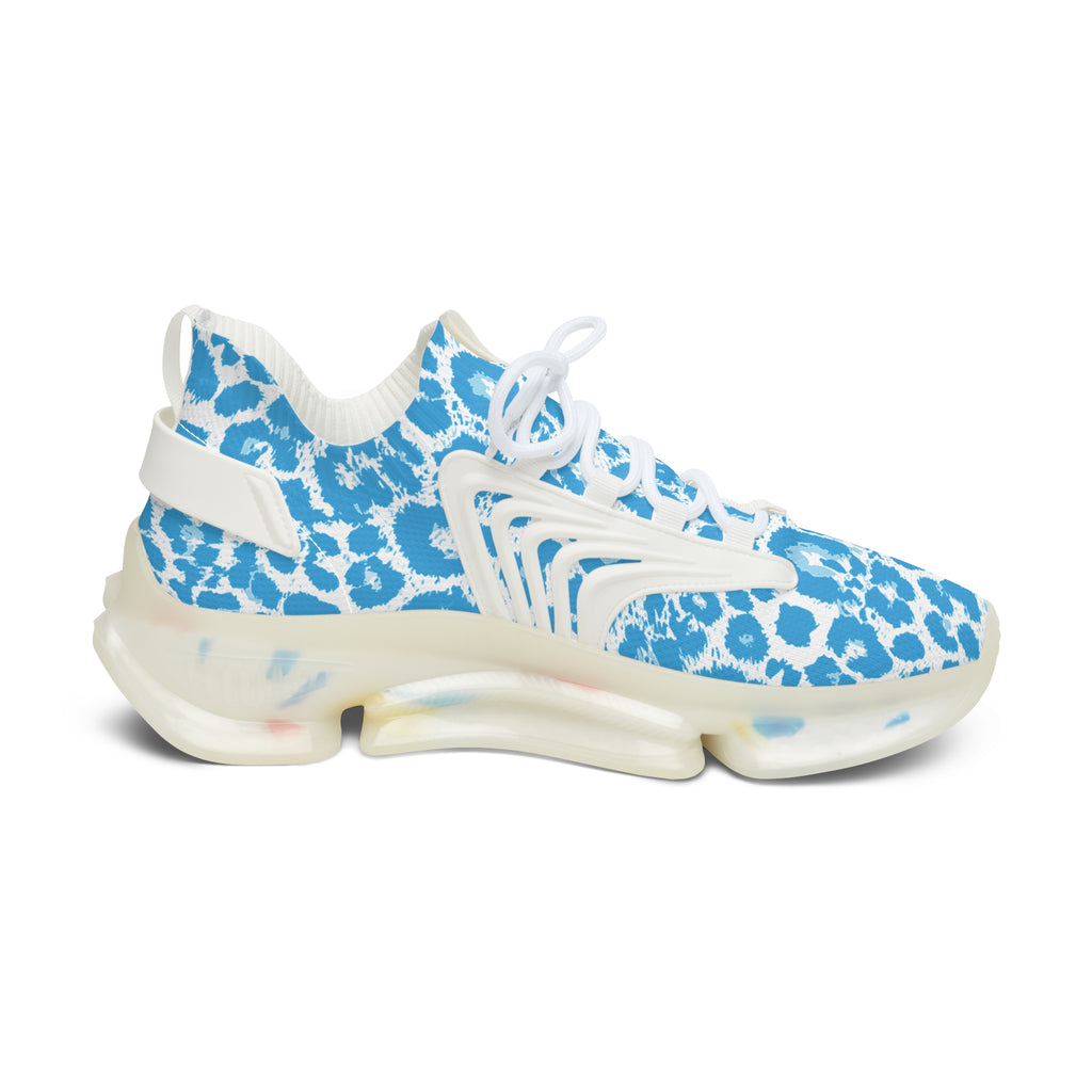 Blue Leopard Women's Mesh Sneakers