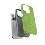 Neon Green Gold Leopard Tough Phone Case iPhone, Galaxy, or Google Pixel