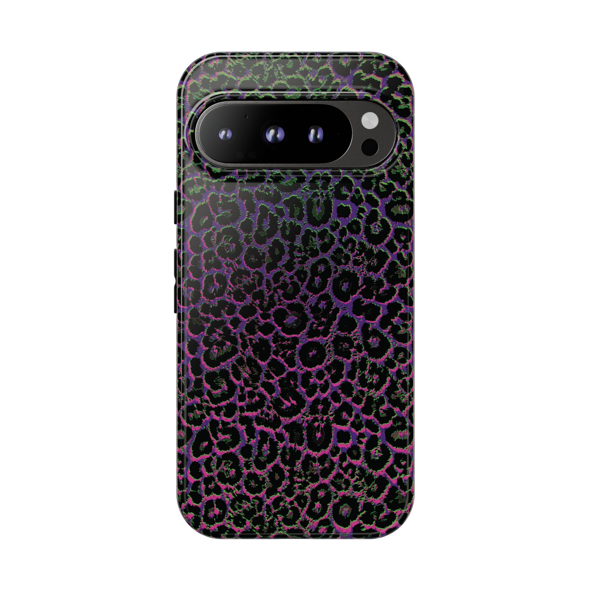 Colorful Leopard Tough Phone Case for iPhone, Galaxy, or Google Pixel