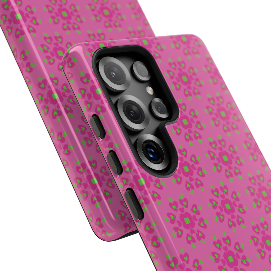 Floresta Heart Pink Tough Phone Case iPhone, Galaxy, or Google Pixel