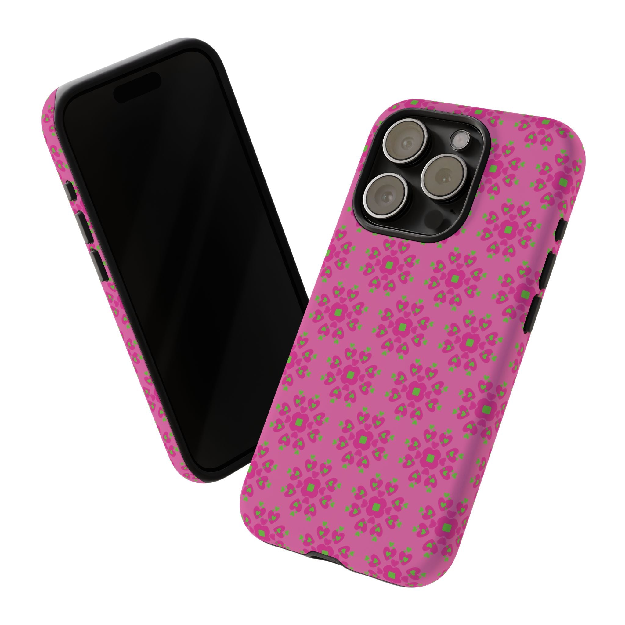 Floresta Heart Pink Tough Phone Case iPhone, Galaxy, or Google Pixel