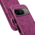 Pink Zebra Tough Phone Case for iPhone, Galaxy, or Google Pixel