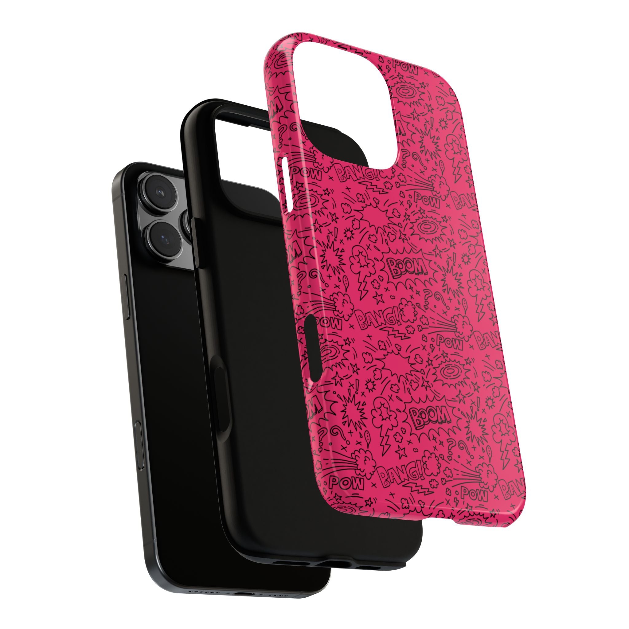 Pink Wow Tough Case for iPhone, Galaxy, or Google Pixel