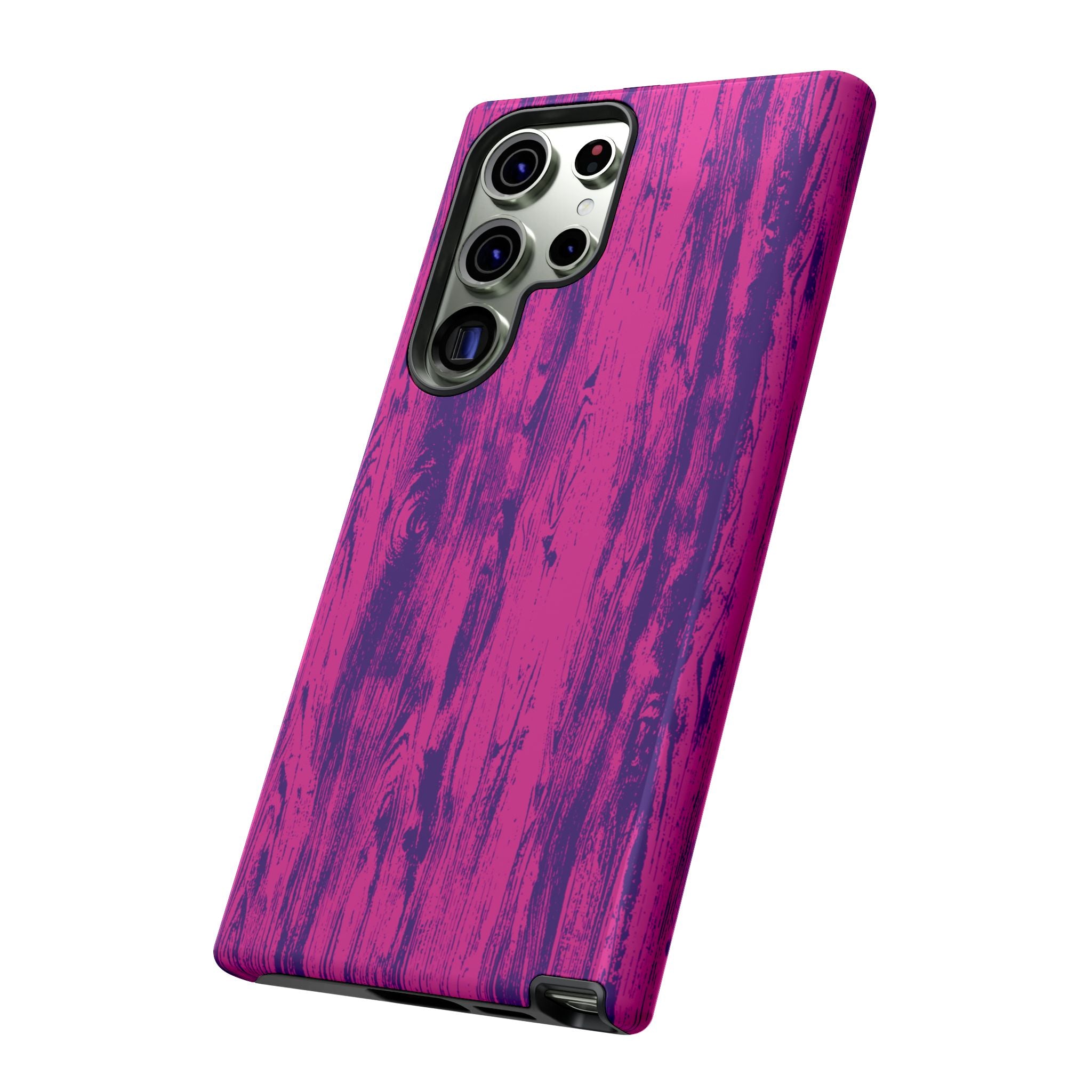 Pink Purple Wood Tough Phone Case iPhone, Galaxy, or Google Pixel