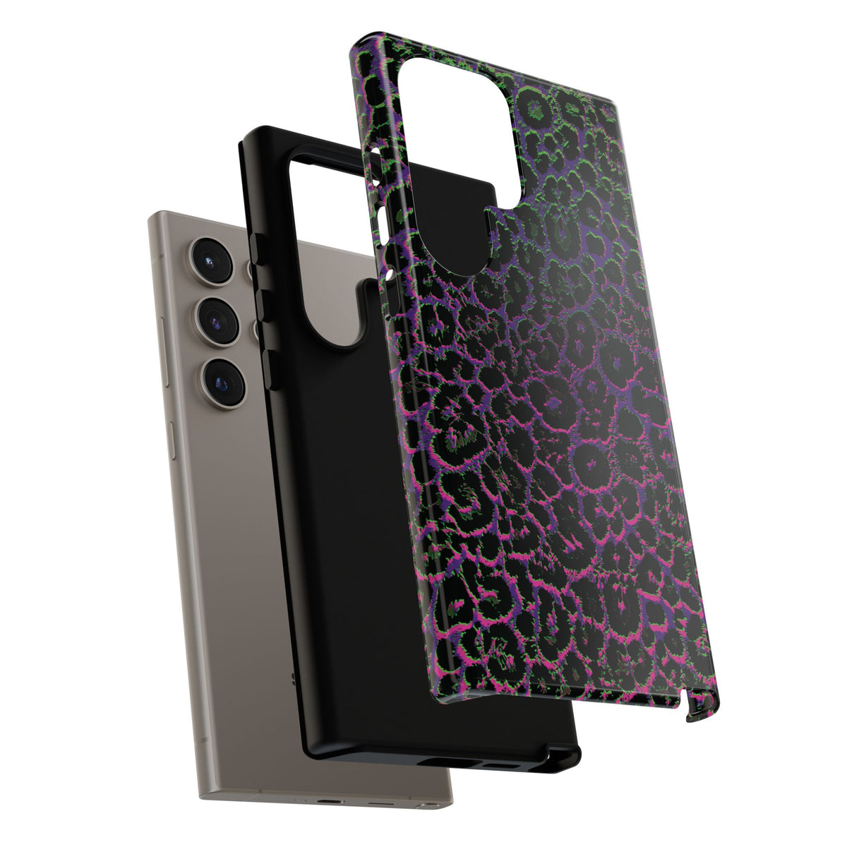 Colorful Leopard Tough Phone Case for iPhone, Galaxy, or Google Pixel
