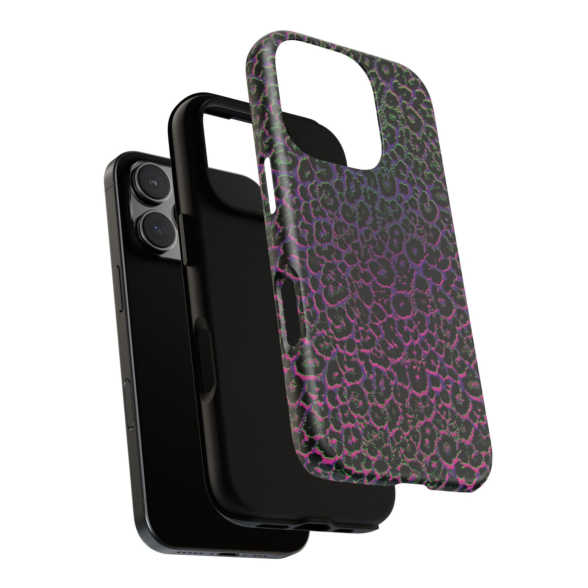 Colorful Leopard Tough Phone Case for iPhone, Galaxy, or Google Pixel