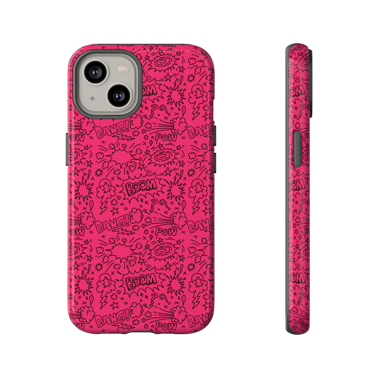 Pink Wow Tough Case for iPhone, Galaxy, or Google Pixel