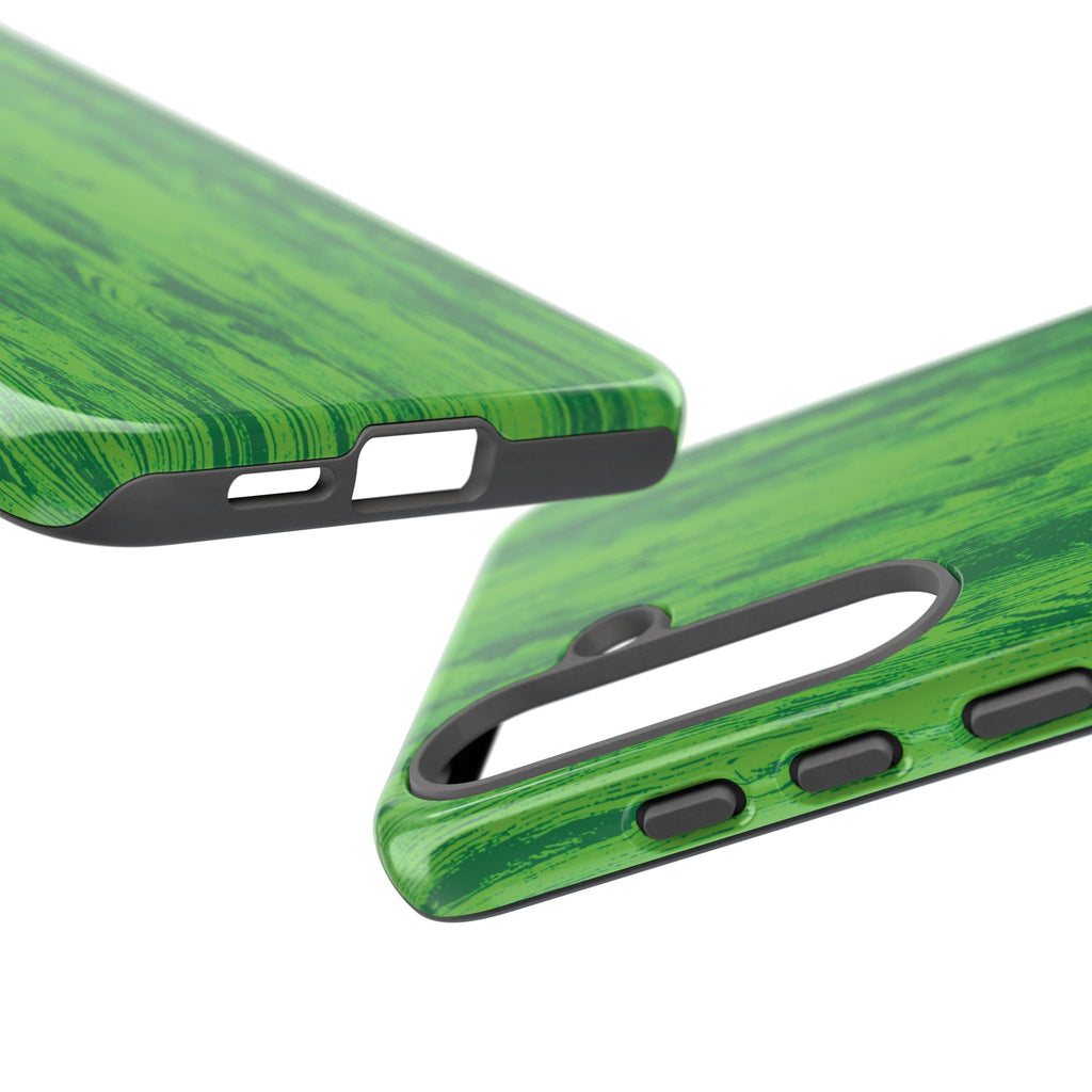 Neon Green Wood Tough Phone Case iPhone, Galaxy, or Google Pixel