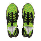Neon Lime Zebra Men's Mesh Sneakers