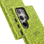 Neon Lime Wow Tough Case for iPhone, Galaxy, or Google Pixel
