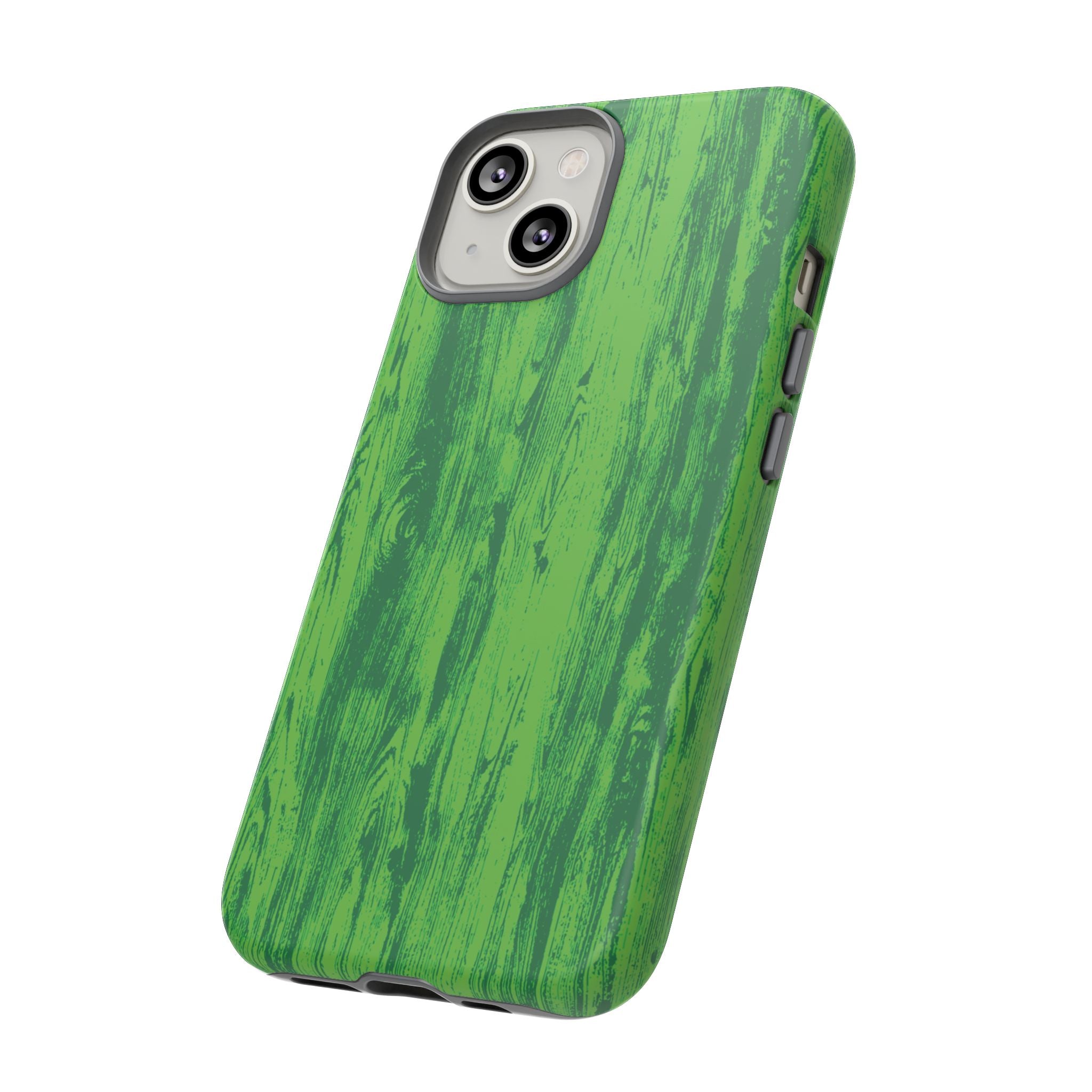 Neon Green Wood Tough Phone Case iPhone, Galaxy, or Google Pixel