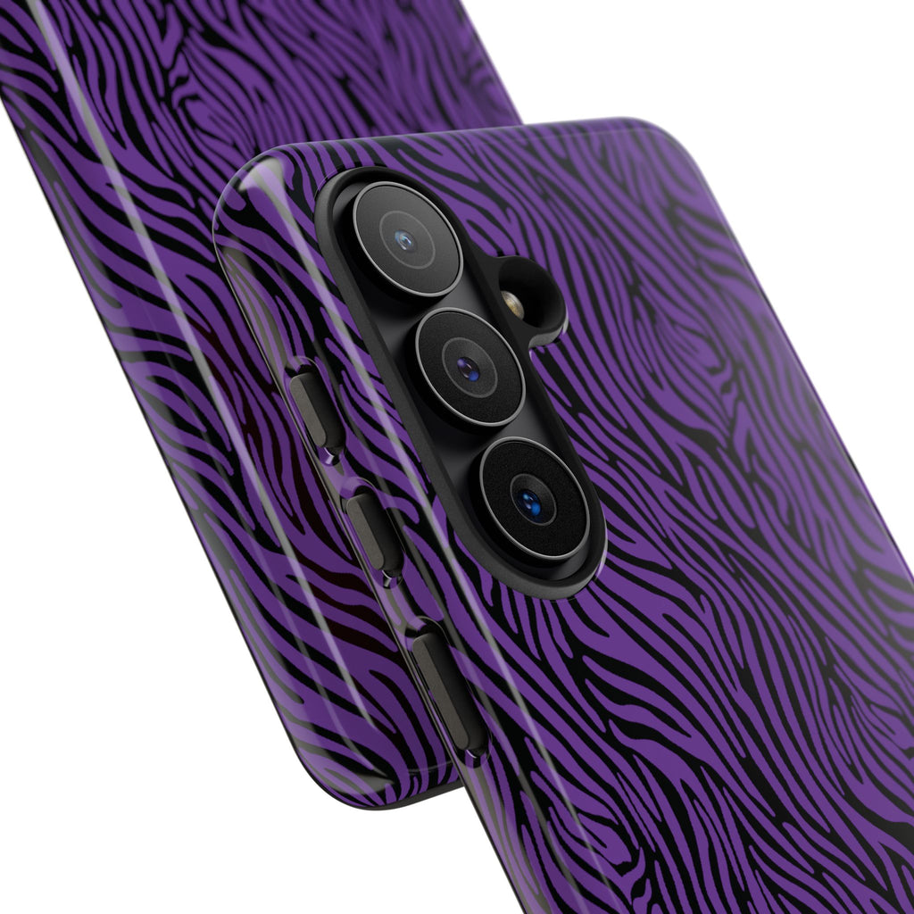 Purple Zebra Tough Phone Case for iPhone, Galaxy, or Google Pixel