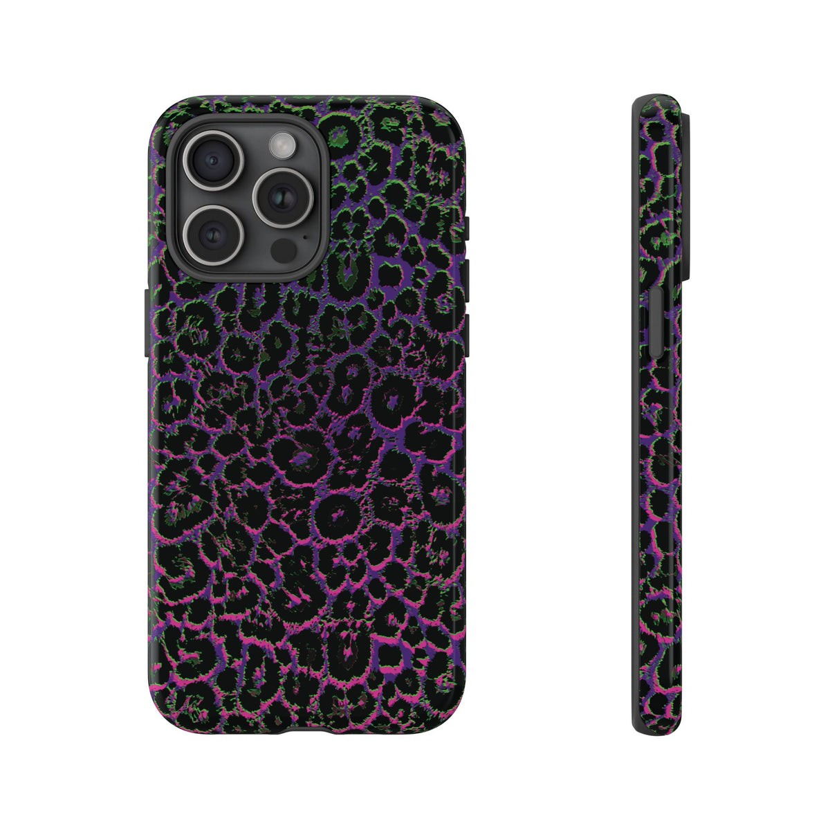 Colorful Leopard Tough Phone Case for iPhone, Galaxy, or Google Pixel