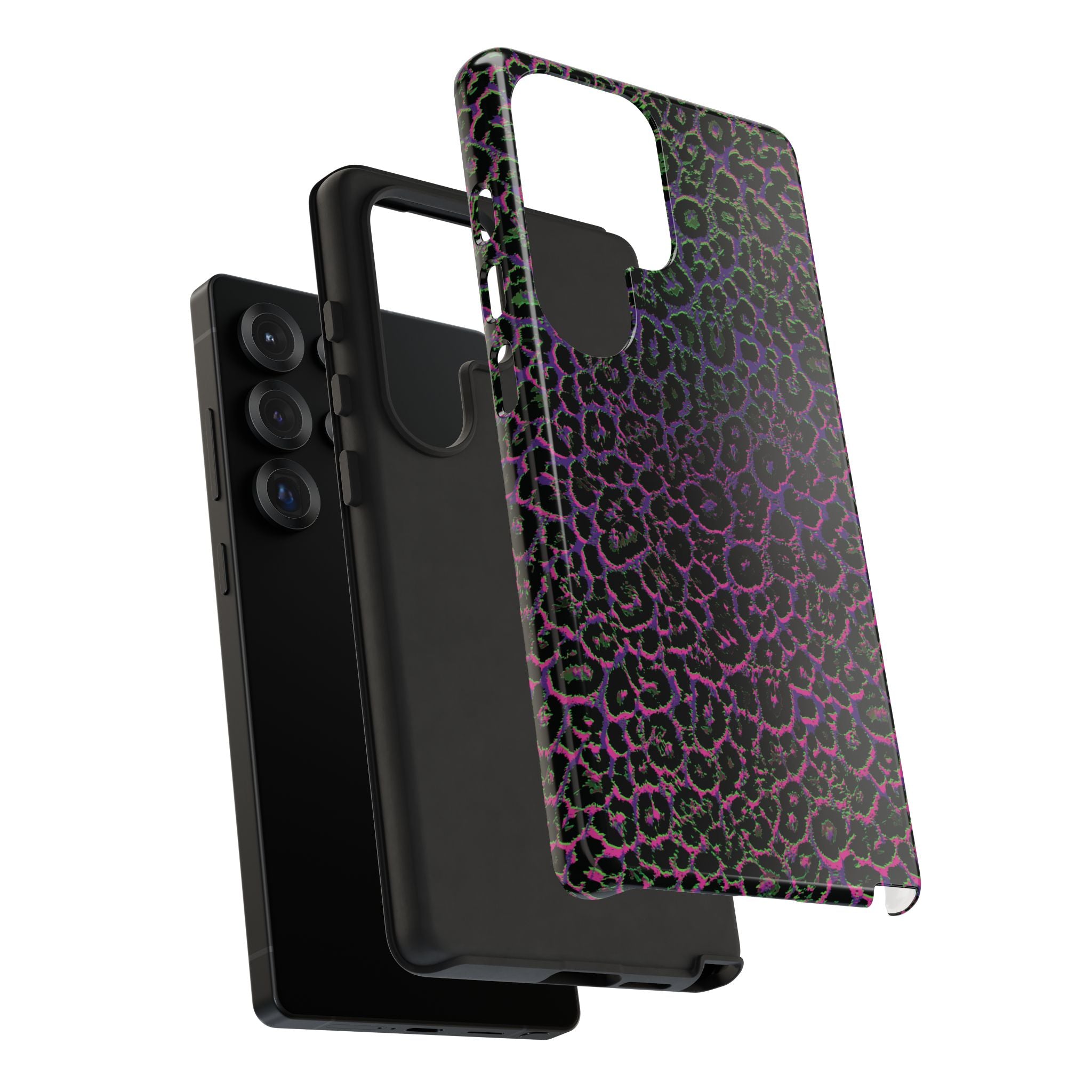 Colorful Leopard Tough Phone Case for iPhone, Galaxy, or Google Pixel