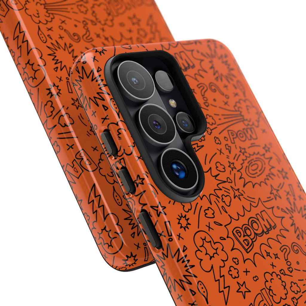 Wow Orange Tough Case for iPhone, Galaxy, or Google Pixel