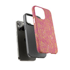 Pink Gold Zebra Print Tough Case for iPhone, Galaxy, or Google Pixel