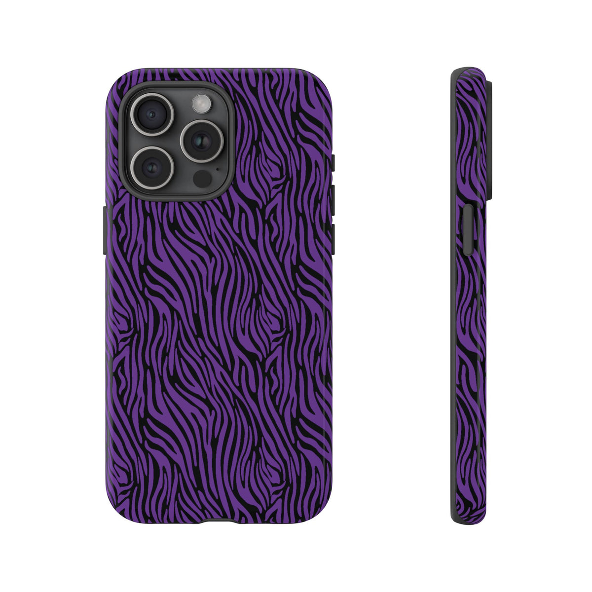 Purple Zebra Tough Phone Case for iPhone, Galaxy, or Google Pixel