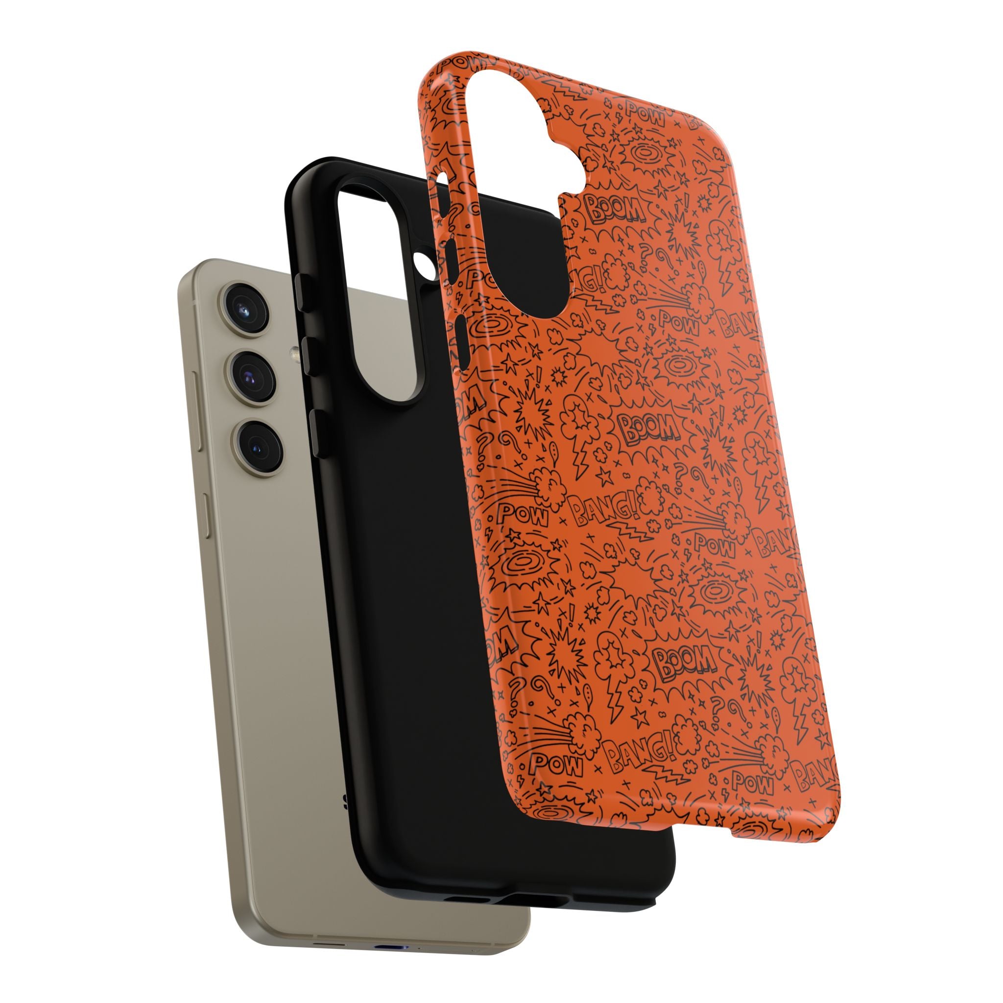Wow Orange Tough Case for iPhone, Galaxy, or Google Pixel