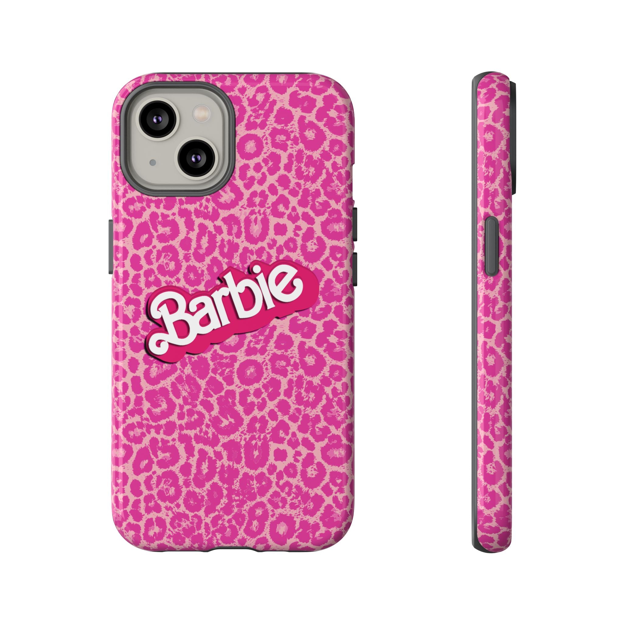 Hot Neon Pink Leopard Barb Tough Phone Case iPhone, Galaxy, or Google Pixel