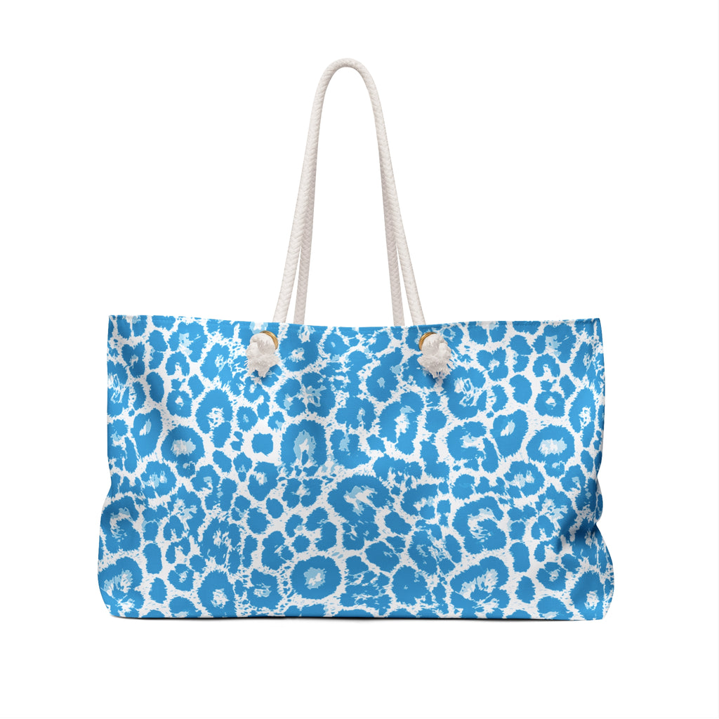 Blue Zebra Eco Friendly Weekender Bag, Travel Tote, Beach Bag