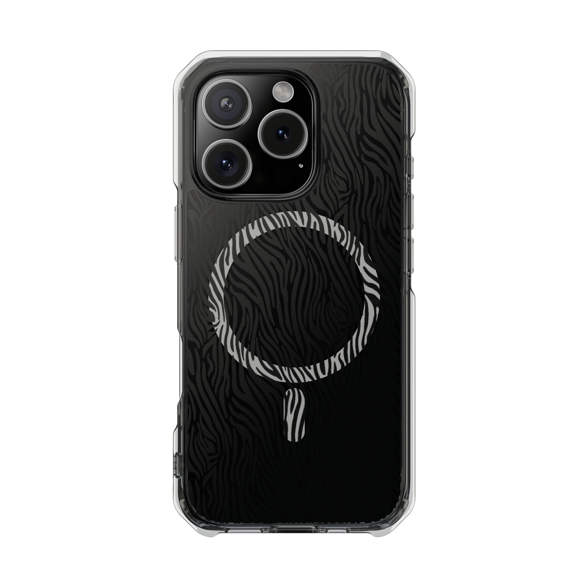 Zebra Magnetic iPhone 14, 15, 16 Series Clear Impact Cases