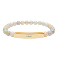 LOVE Natural Stone Stretch Bar Bracelet