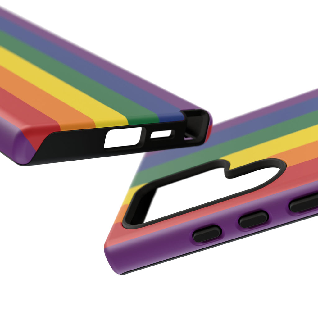 LGBTQ Rainbow Flag Tough Phone Case for iPhone, Galaxy, or Google Pixel