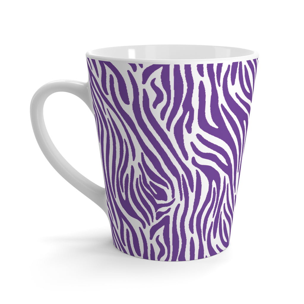 Purple Zebra Print Latte Mug