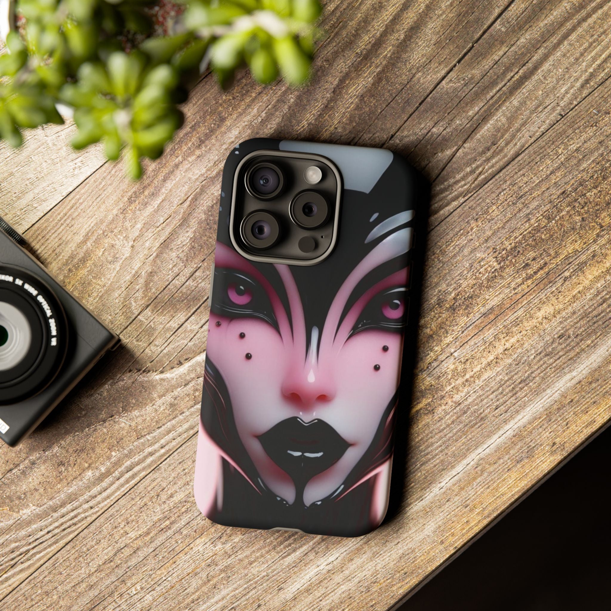 Pink Alien Tough Phone Case for iPhone, Galaxy, or Google Pixel