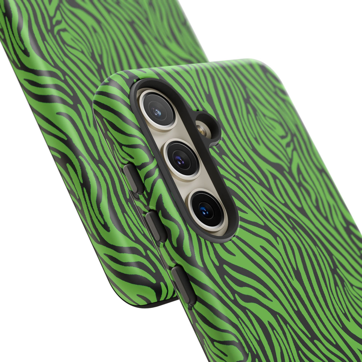 Neon Green Zebra Tough Phone Case iPhone, Galaxy, or Google Pixel