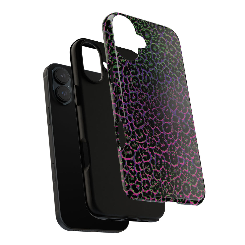 Colorful Leopard Tough Phone Case for iPhone, Galaxy, or Google Pixel