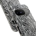 Black and White Zebra Print Tough Case iPhone, Galaxy and Google Pixel