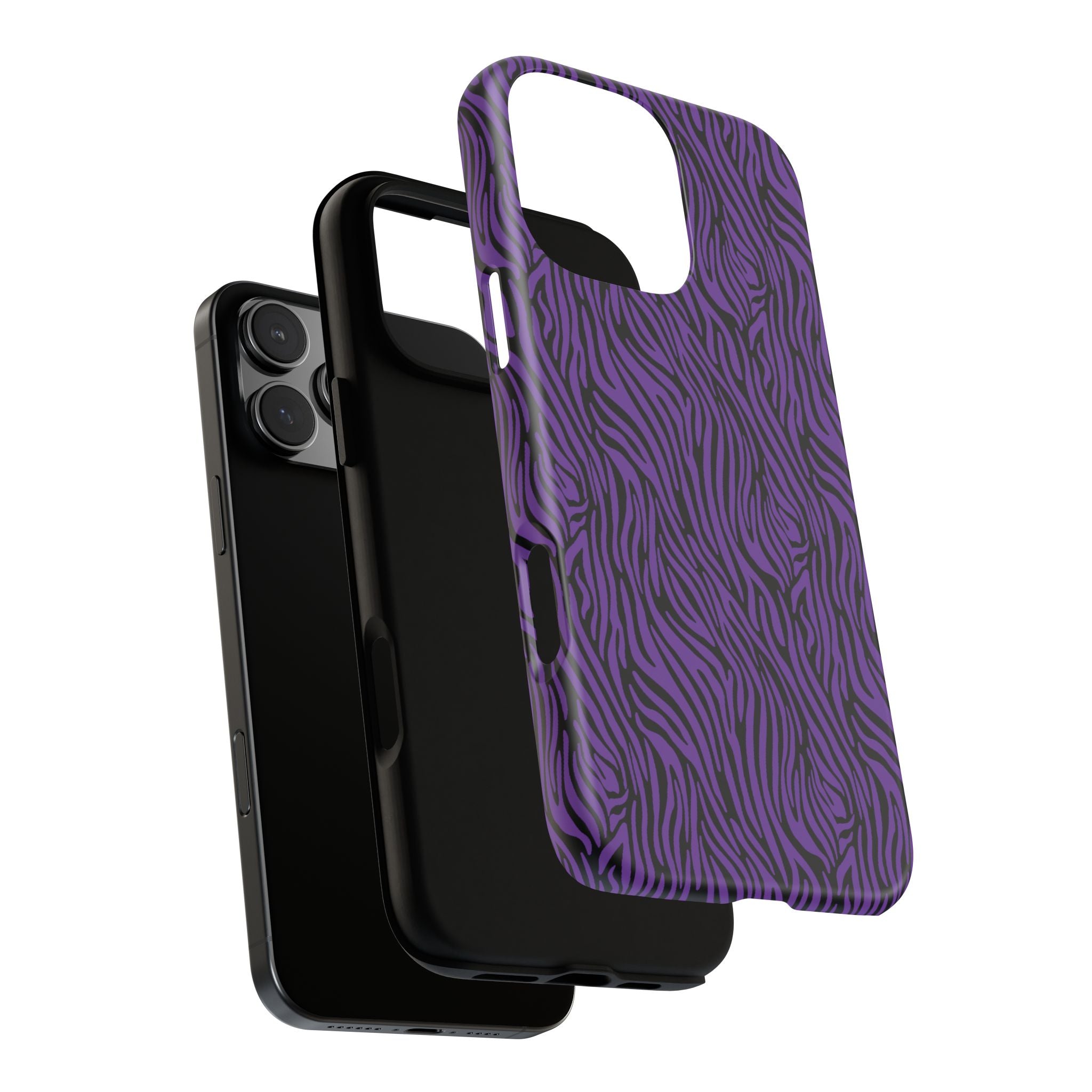 Purple Zebra Tough Phone Case for iPhone, Galaxy, or Google Pixel