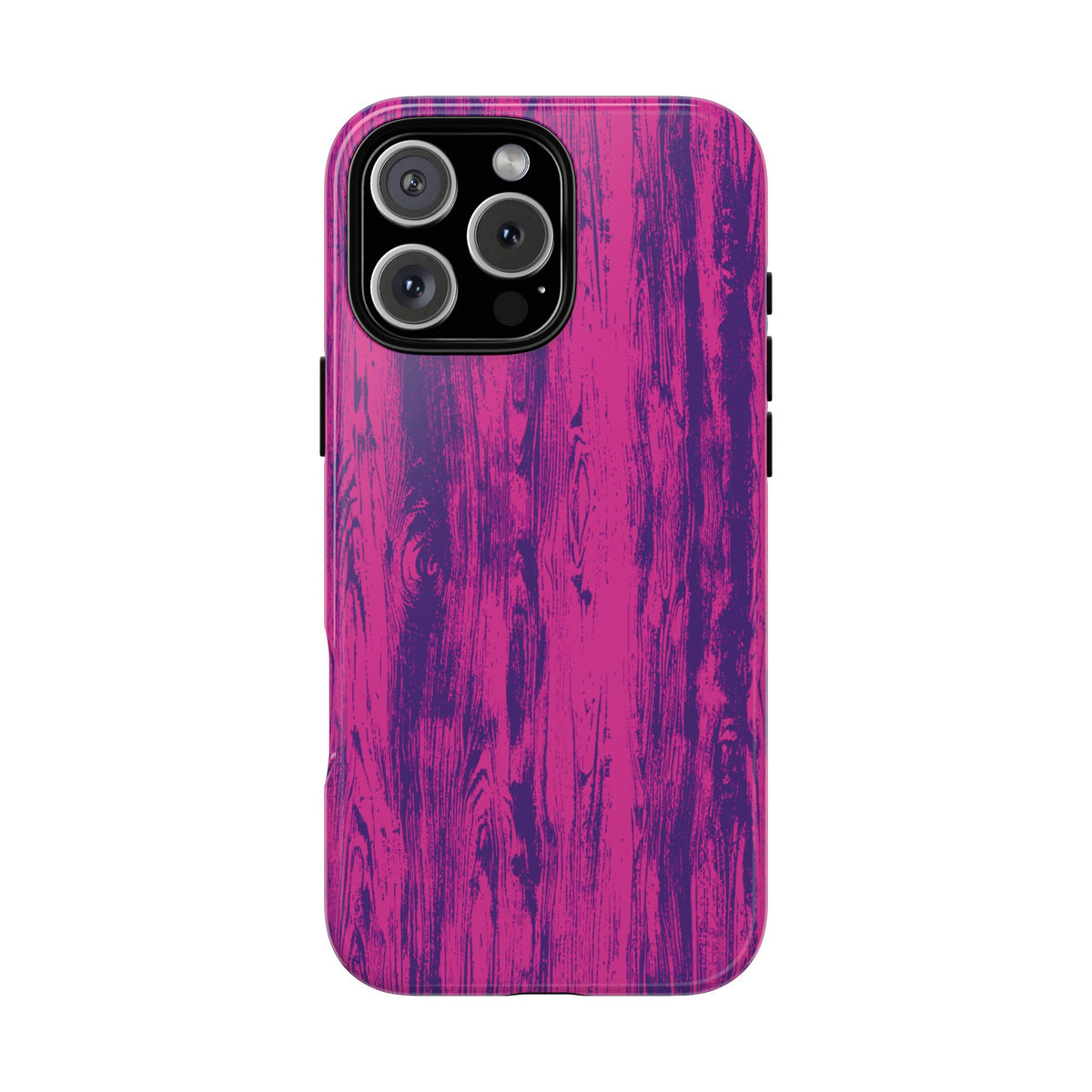Pink Purple Wood Tough Phone Case iPhone, Galaxy, or Google Pixel
