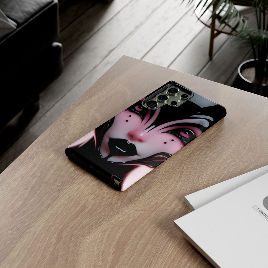 Pink Alien Tough Phone Case for iPhone, Galaxy, or Google Pixel