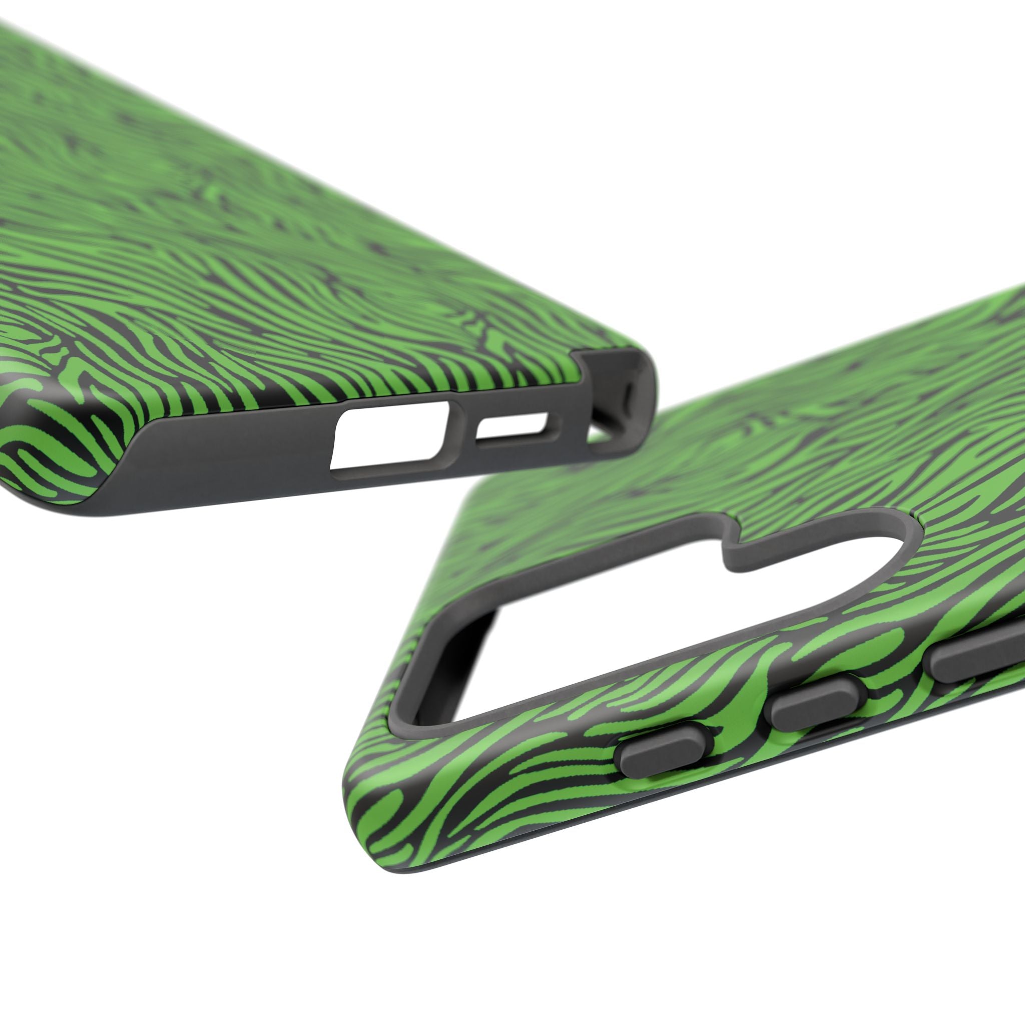 Neon Green Zebra Tough Phone Case iPhone, Galaxy, or Google Pixel