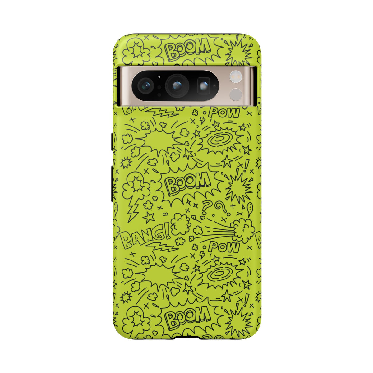 Neon Lime Wow Tough Case for iPhone, Galaxy, or Google Pixel