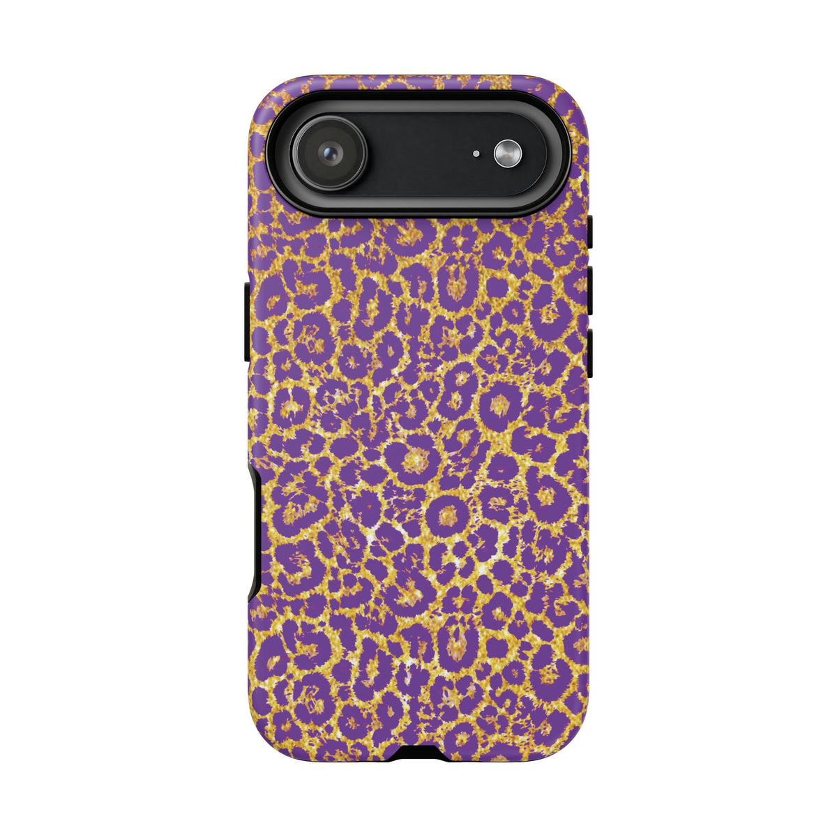 Purple Gold Leopard Tough Phone Case for iPhone, Galaxy, or Google Pixel