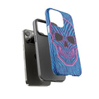 Neon Zebra Skull Tough Phone Case for iPhone, Galaxy, or Google Pixel