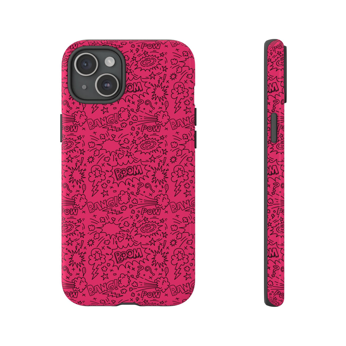 Pink Wow Tough Case for iPhone, Galaxy, or Google Pixel