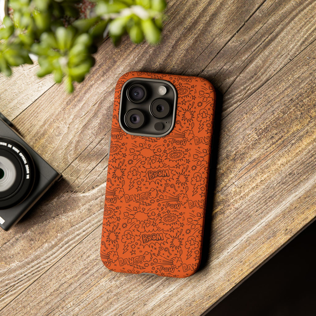 Wow Orange Tough Case for iPhone, Galaxy, or Google Pixel