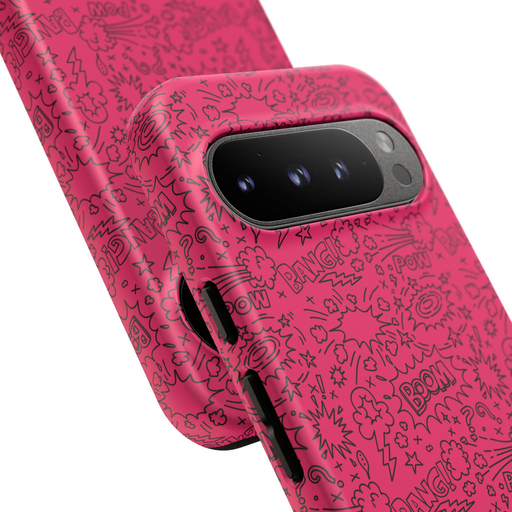 Pink Wow Tough Case for iPhone, Galaxy, or Google Pixel