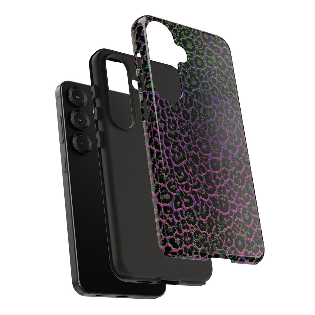 Colorful Leopard Tough Phone Case for iPhone, Galaxy, or Google Pixel