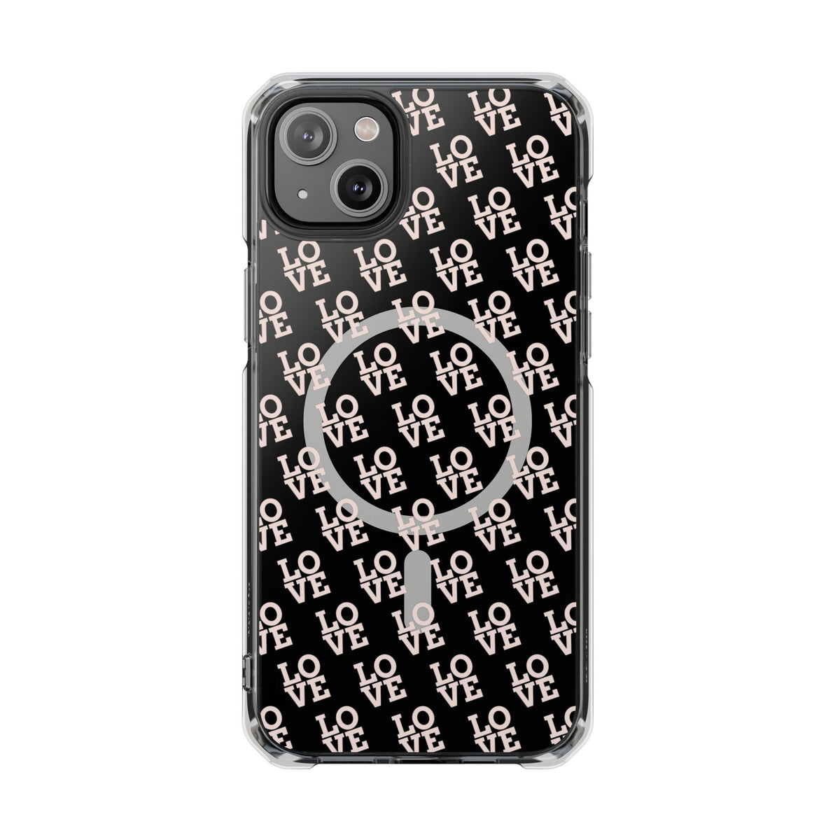 LOVE Magnetic iPhone 14, 15, 16 Series Clear Impact Cases