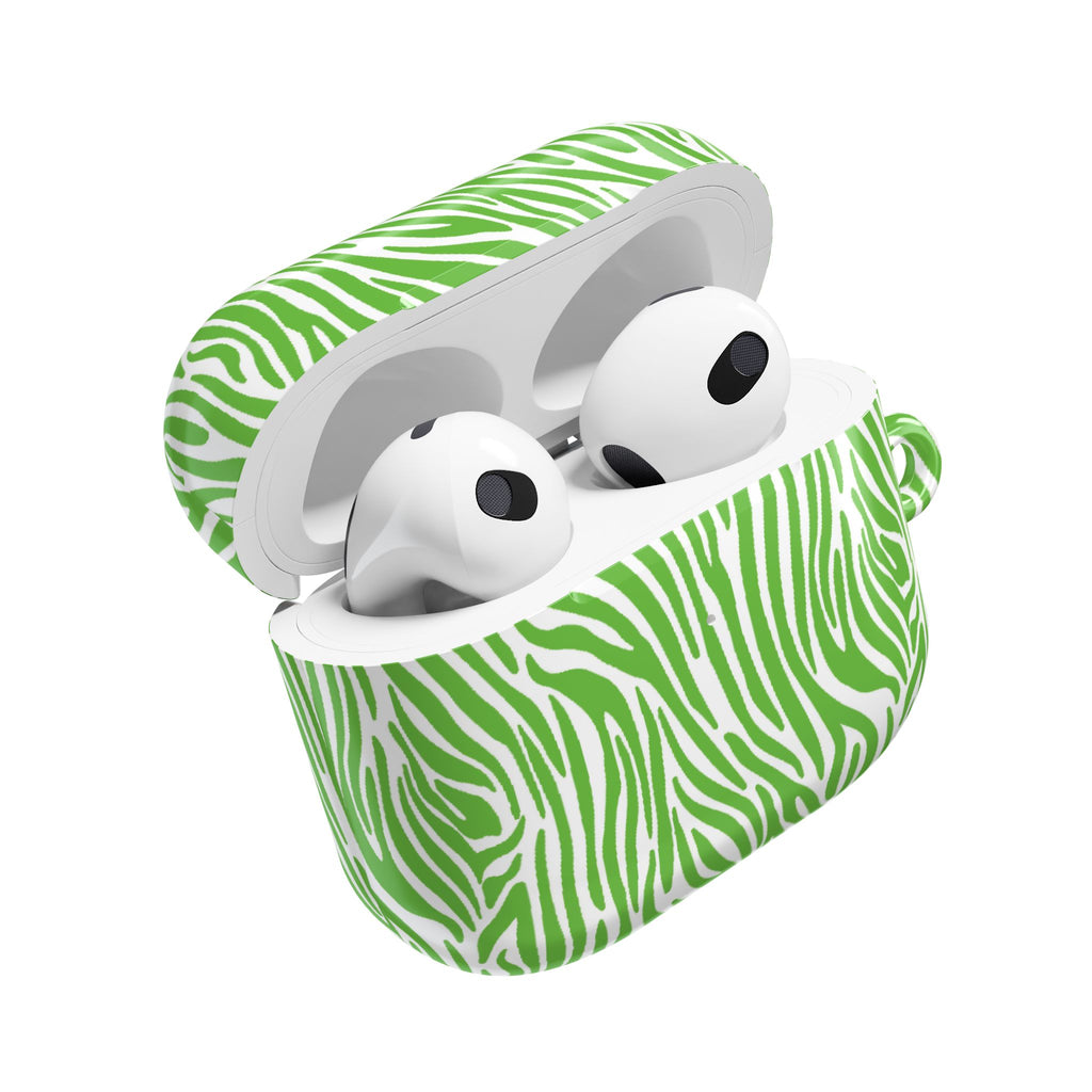 Green Zebra AirPod Cases