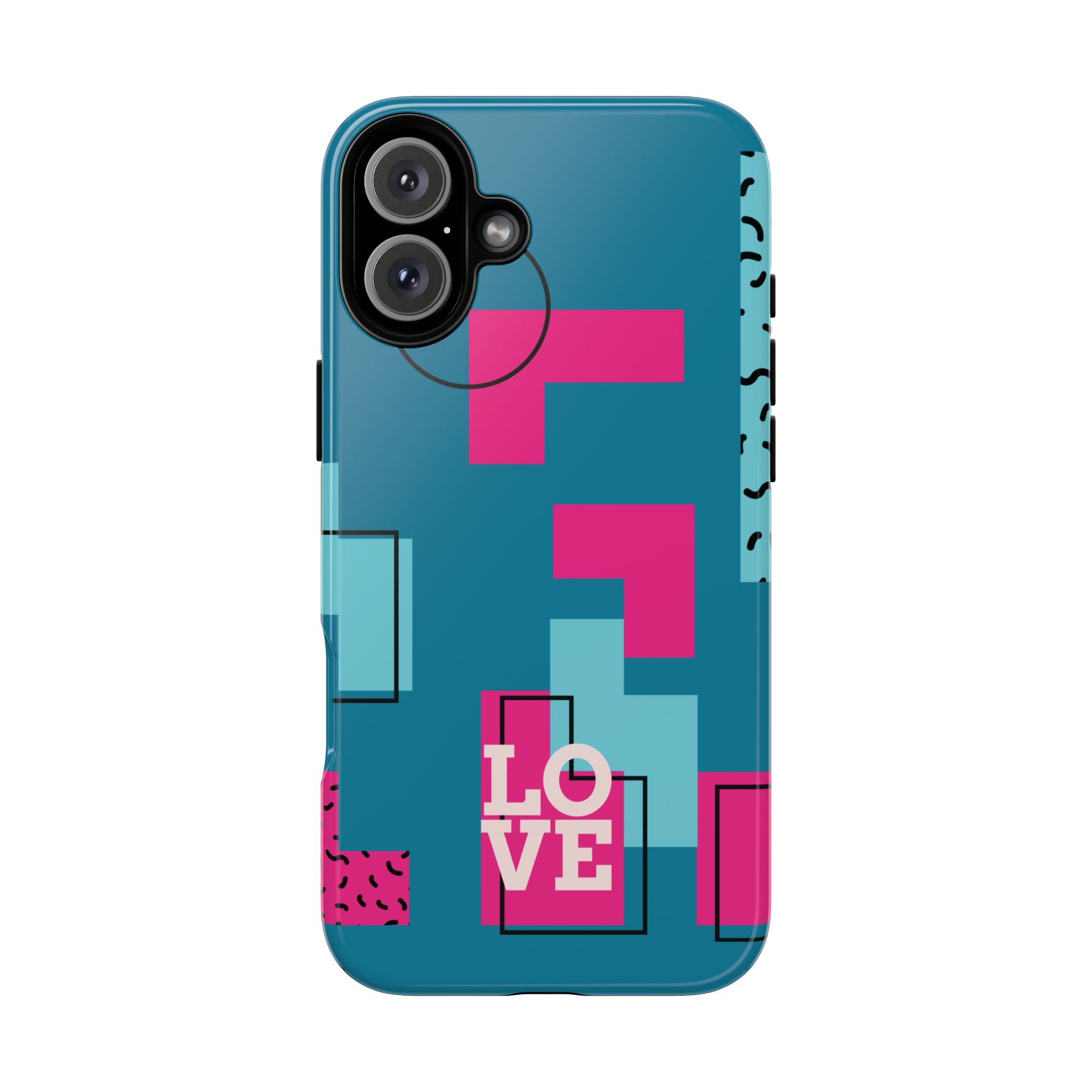 LOVE Teal Green Tough Phone Case for iPhone, Galaxy, or Google Pixel