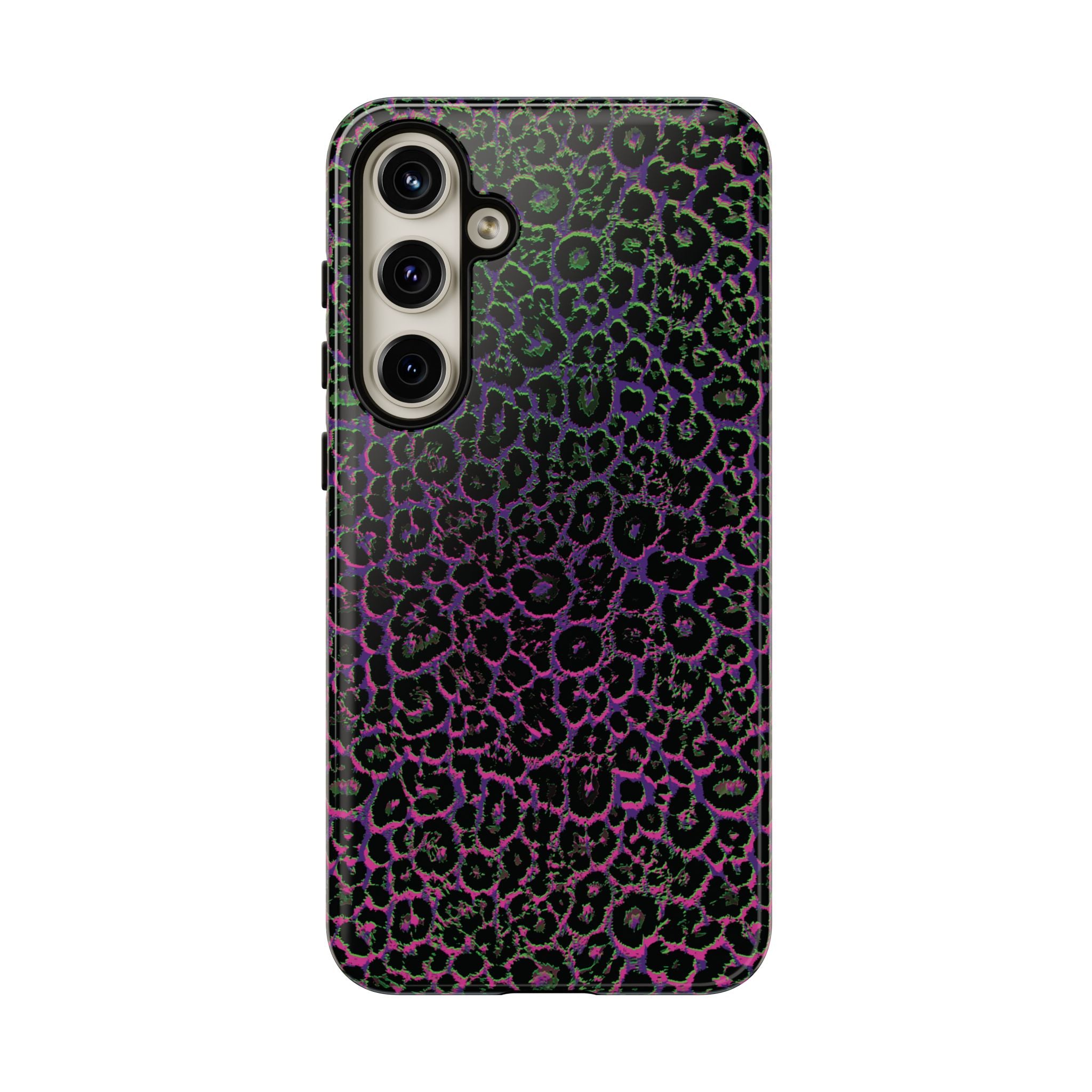 Colorful Leopard Tough Phone Case for iPhone, Galaxy, or Google Pixel
