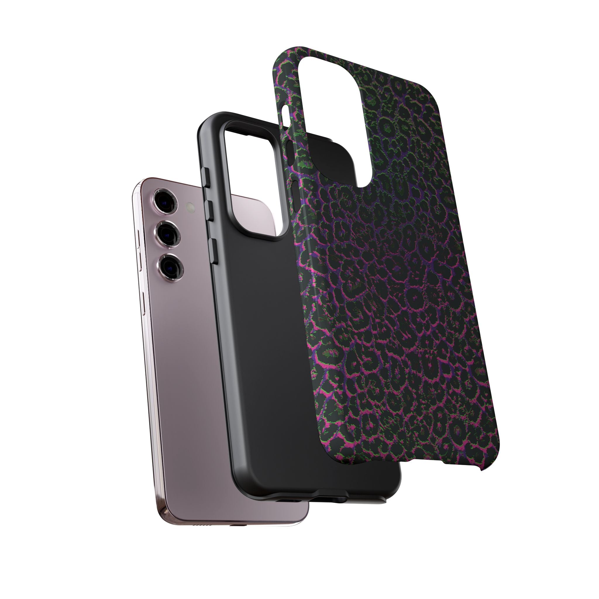 Colorful Leopard Tough Phone Case for iPhone, Galaxy, or Google Pixel