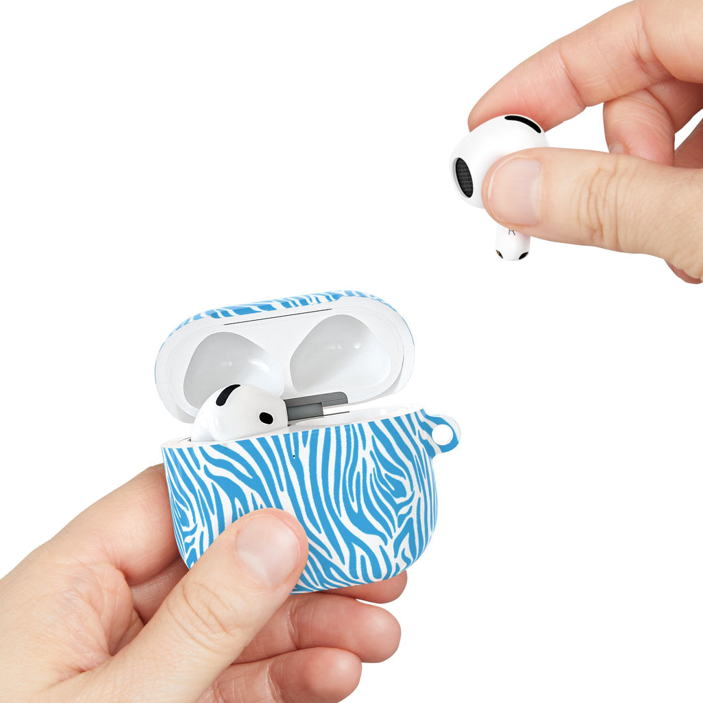 Blue Zebra AirPod Cases