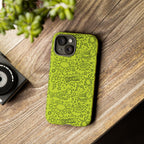 Neon Lime Wow Tough Case for iPhone, Galaxy, or Google Pixel